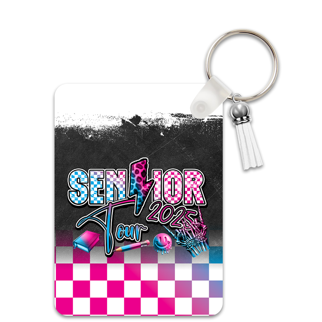 Senior 2025 Tour Custom Square Keychain