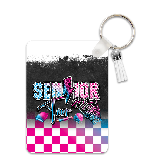 Senior 2025 Tour Custom Square Keychain