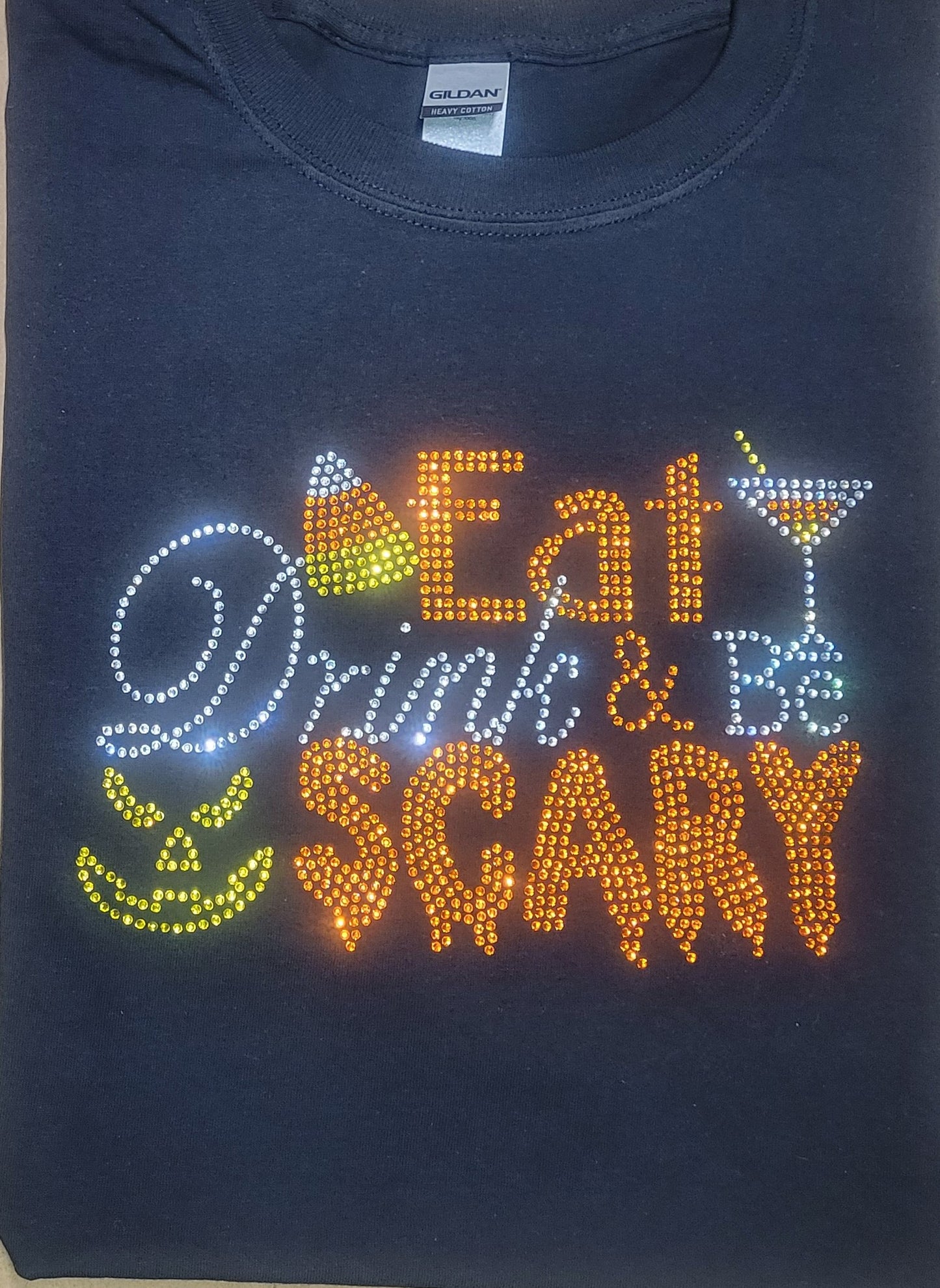 Eat, Drink and Be Scary Bling T-Shirt